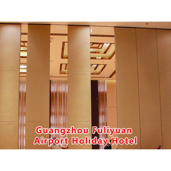 Gansu Yinchuan International Cultural Exchange Center | Aluminum Frame Movable Partition Wall with High Pressure Laminate Board and Dupont POM Rollers for Top and Bottom Jack Lifting
