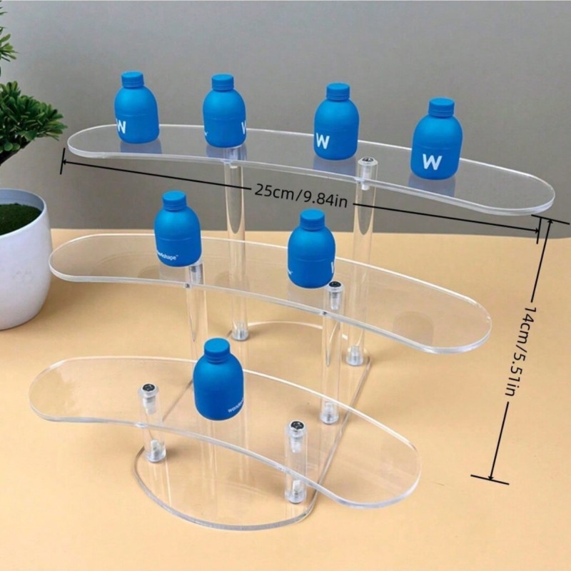 Transparent Acrylic Cake Stand Multi-Layer Round Dessert Table Display Stand Standing Type for Wedding & Birthday Table Rack