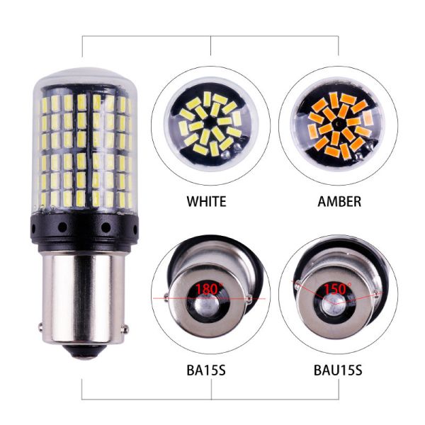 IP65 Waterproof P21W LED Car Turn Signals Effortless Installation 12V 9W