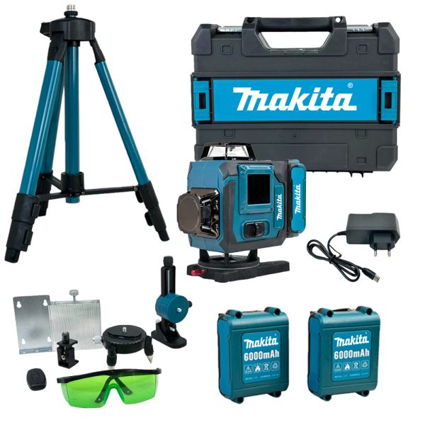 Makita 16 Lines Wall & Floor Leveling Tools Indoor Outdoor Use Green Light Level with Tripod Stand Remotely Controllable Laser Level