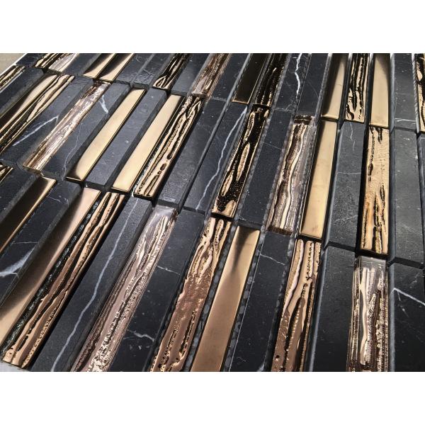 Mosaïques en pierre naturelle durables 282x294mm pour murs intérieurs, bureau et salon