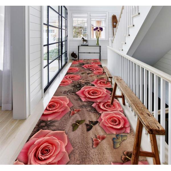 3D Plant Flower Cut Entrance corridor corridor stairway Commercial Floor Mat