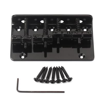 4 Strings Vintage Style Bass Bridge For Electric Bass Guitar 3.39x1.89x0.55