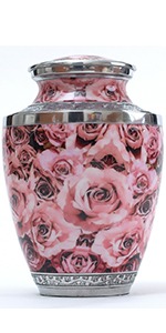 Cherry Wood Grain Finish Cremation Urn | Human Ashes Adult Memorial urn, Burial, Funeral Cremation Urns | 200 Cubic