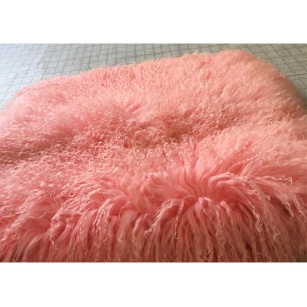 Manta blanca grande piel mongol/tibetana del 100% de la zalea del pelo largo rizado suave del cordero