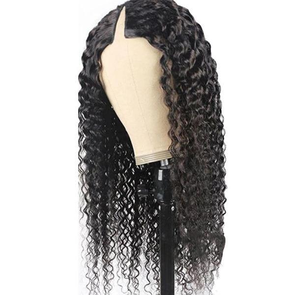 Deep Wave Raw Curly Human Hair Wigs for Black Women Small/Large/Average Size 8