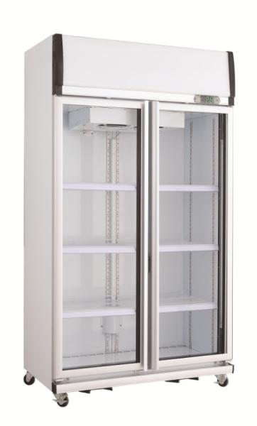 980L Industrial Refrigeration Equipment Drink Supermarket Display Fridges Upright