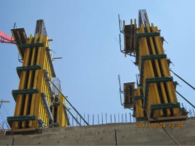 Steel Concrete Column Formwork Square / Rectangle With Timber Beam