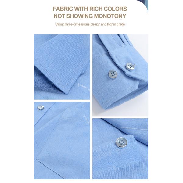 High Count Khmer Entrega de gran tamaño camisa transpirable sin planchar para negocios casuales