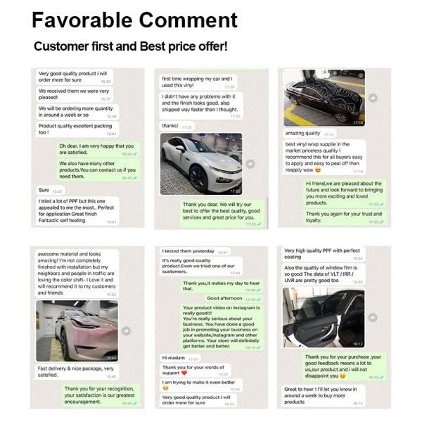 8.5mil USA Gloss PPF Película de protección de pintura Nano Cerámica TPH TPU Matte Car Clear Wrap Rol de papel de aluminio Auto curación de la cubierta del coche