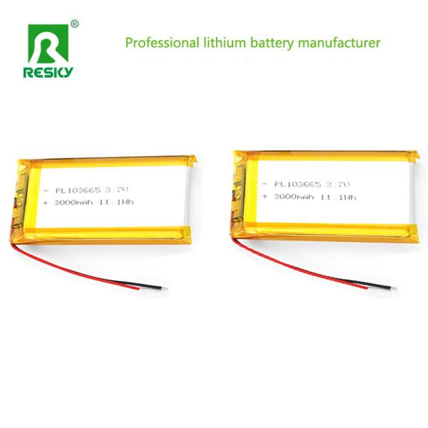Power Lipo Battery Cell 103665 3.7v 4.2v 3000mAh 11.1wh Rechargeable Lithium Ion Battery Cell