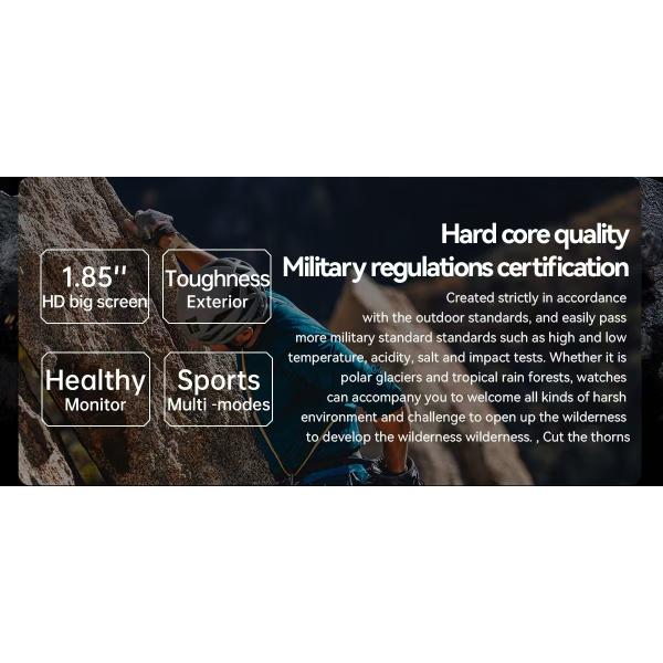 MK66 Men Smart Watch Outdoor Sport Fitness Tracker With BT Call 400mAh Big Battery