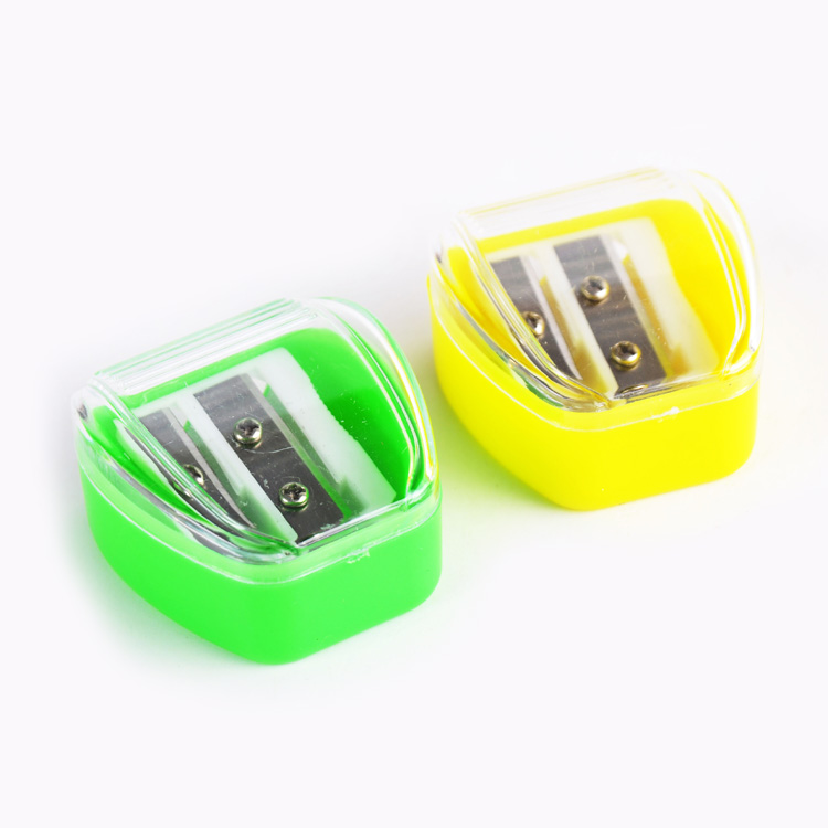 custom with cover bin double hole plastic cheap jumbo pencil sharpener