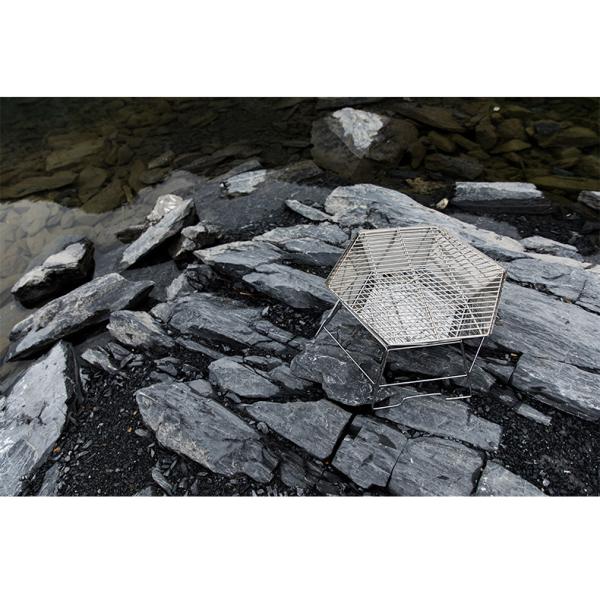 Polishing Stainless Steel Folding BBQ Grill Hexagonal Detachable