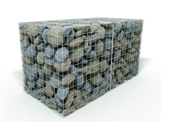 Landscape Gabion Stone Columns / Gabion Stone Cages For Garden Decoration