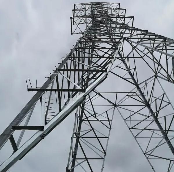 Galvanized High Tension 400kv Electric Transmission Line Steel Tower