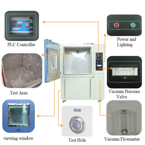 Stainless Steel Sand And Dust Test Chamber Simulated Dust Environment