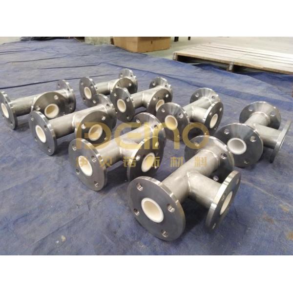 White Color  Lined Ceramic Tee ODM Wear Resistant Ceramic Tube