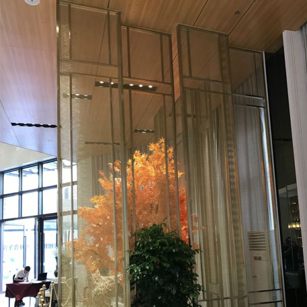 Customized Width Customized Architectural Metal Fabric Ideal Solution for Interior Exterior Wall Coverings and Sunshades