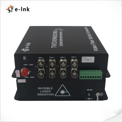 8Ch 5MP HD-AHD/CVI/TVI/CVBS Conversor Coaxial para Fibra Óptica 4 em 1