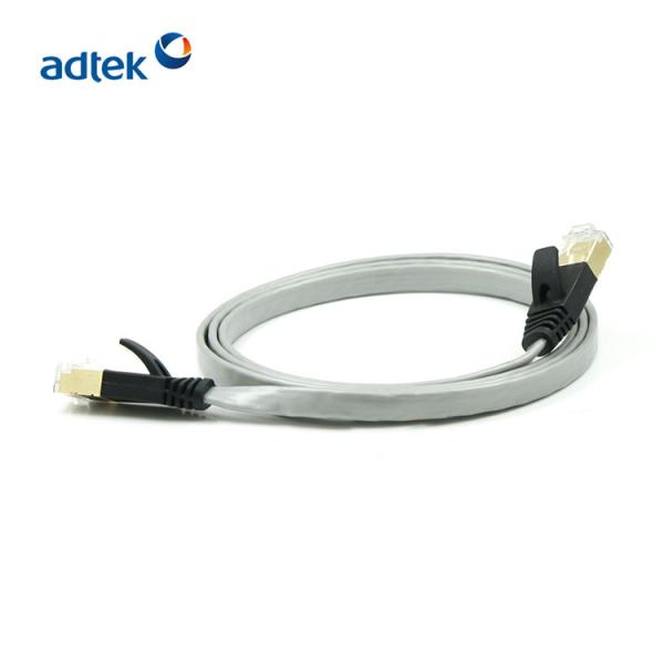 1m Cat6 STP Patch Cable 32AWG Grey PVC PVC / LSZH Cable Jacket