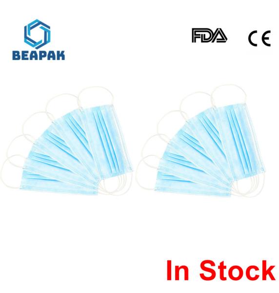 Anti Dust Virus Mask Windproof 3 Ply Face Mask Soft Lining and Earloops