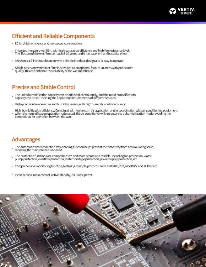 Vertiv Liebert PEH Series Precision Air Conditioner with 1 Year Warranty R-410A Refrigerant and 730*995*1975MM Dimensions for Computer Rooms