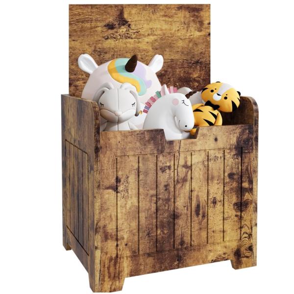 Wooden Entryway Storage Bin for Living Room Customized Logo Acceptable Toy Storage Box