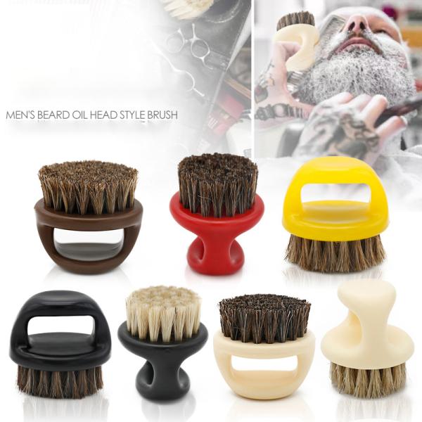Fade Brush Boar Bristle Finger Beard Brush for Men's Grooming Shaving
