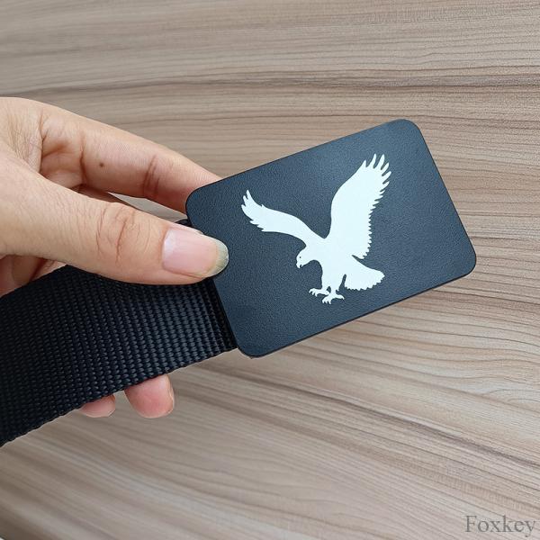 Plastic Mens Belt Buckle Adjustable Easy Print Logo Nylon Webbing Belt Buckle