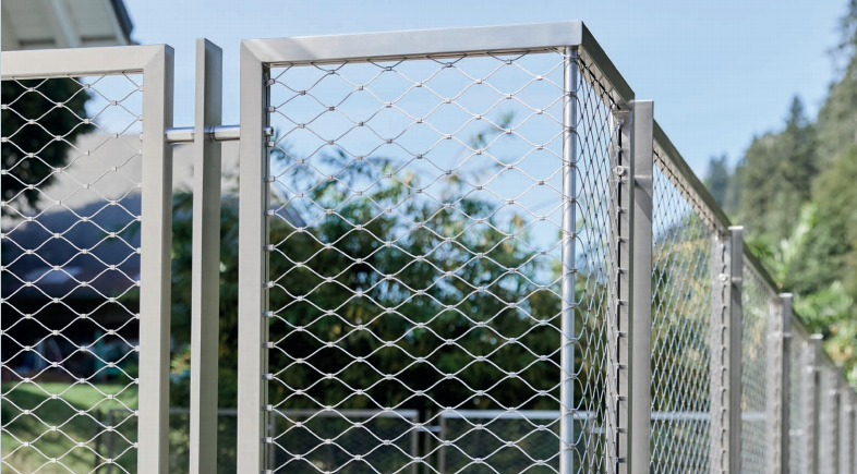 316 Stainless Steel Webnet Frames With 35mm Mesh Aperture For Skylight Safety Fall Prevention