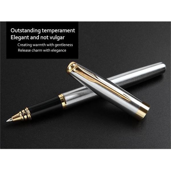 Stainless Steel Signature Neutral Pen Business Metal Roller Pen 0.7mm
