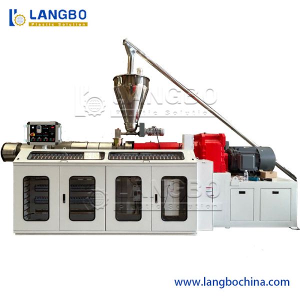 High Capacity Pipe Extrusion Machine , Double Strands PVC Pipe Making Machine