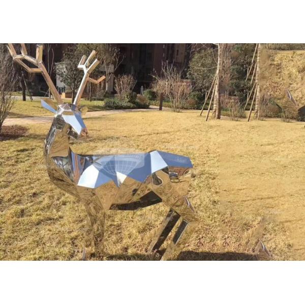 Modern Design Art Mirror Polished Stainless Steel Sculpture Dolphin Fountain