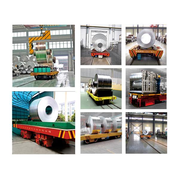 heavy duty carbon steel cable drum powered coil transfer cart on rails for coil and aluminium cargo transportation