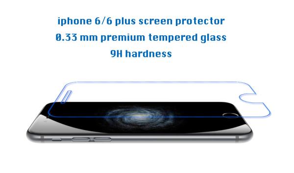 iPhone 6/6 plus 0.33 mm premium tempered glass screen protector 9H high transparency