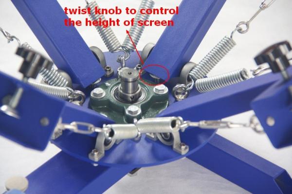 4-1 entry level single wheel carousel silk screen printing press for t-shirts printing