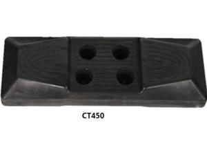 Alise as almofadas de borracha da máquina escavadora do passeio 450mm para