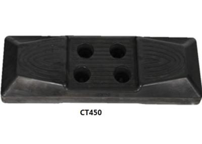 Alise as almofadas de borracha da máquina escavadora do passeio 450mm para KOMATSU/máquina construção de Volvo