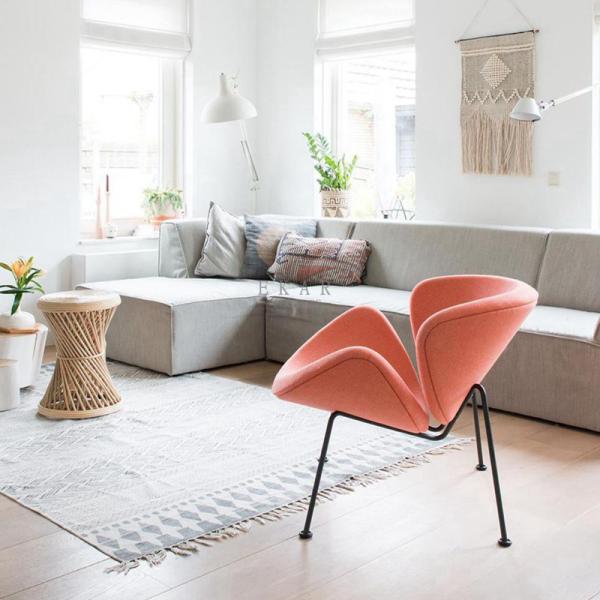 Metal Base Fashion Design Fabric Living Room Leisure Chair