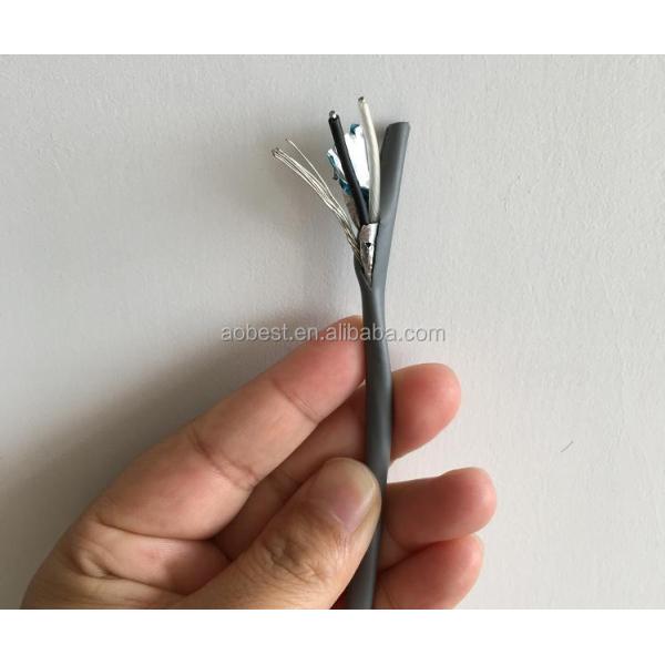 2 core Paired AWG 18 Al Foil shield twisted pair instrument cable