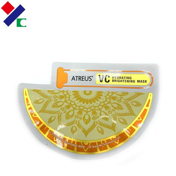 0.1mm Thickness Heat Seal Packaging Bags Matte Finish Mask Shaped Pouch