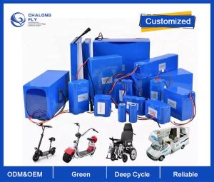OEM ODM LiFePO4 bateria de lítio 12V 24V 36V 48V 52V 60V 72V 10Ah 15Ah 20Ah 30Ah