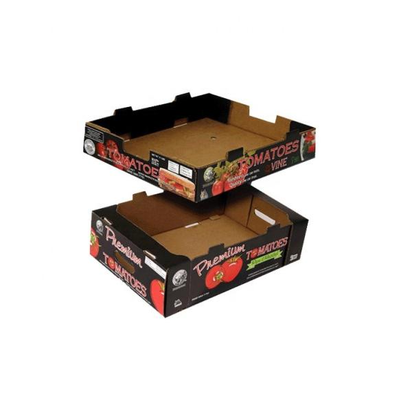 Foldable Custom Printed Cardboard Boxes , Fruit Carton Box Hard Material