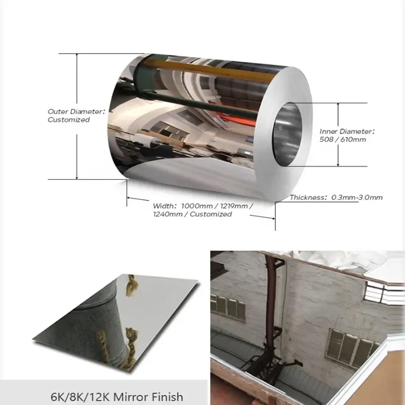 0.3*1000*1500mm 316 Stainless Steel Coil One Coil Weight of 5-8 TONS Durability Material