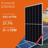 cadre noir monocristallin 655W 660W 665W 670W 675W de panneaux solaires de 645W 650W