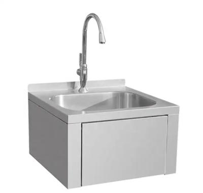 SS304 Lavatório de mão única Lavatório comercial de aço inoxidável