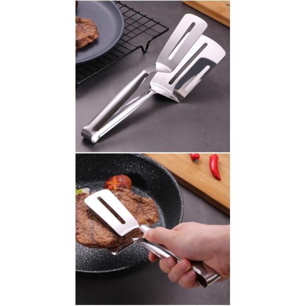 SUS 304 Stainless Steel Steak Clip Fried Steak Food Clip Barbecue Tool Bread Clip Food Clip