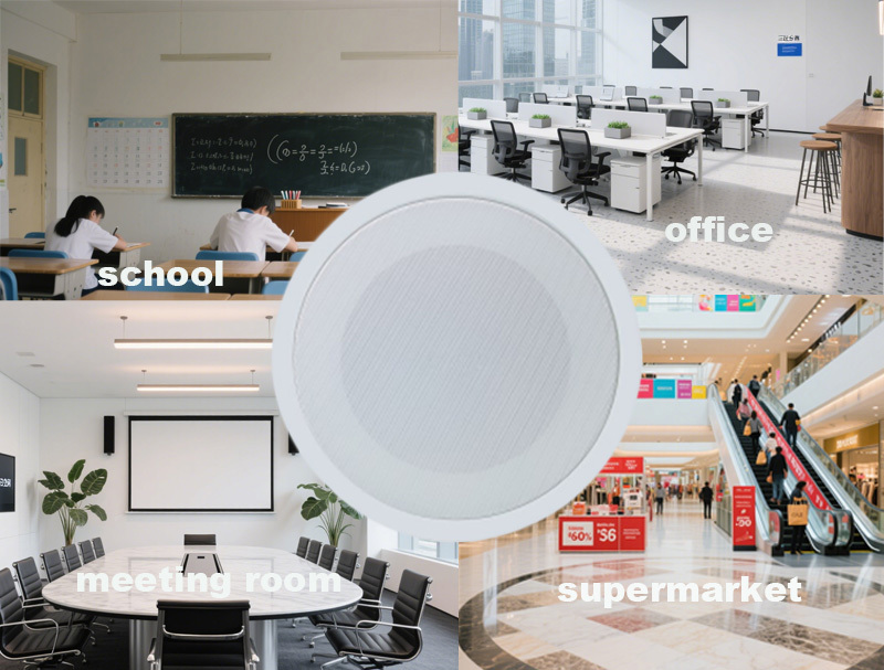 6W Ceiling Loudspeaker 90dB Sensitivity Ceiling Mount Subwoofer