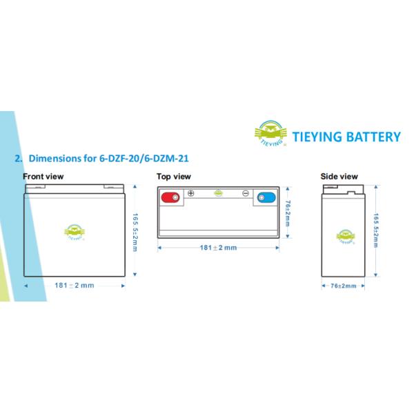 Electric Scooter 12v 20ah Lead Acid Battery Rechargeable 6-DMF-20 Small Lead Acid Battery